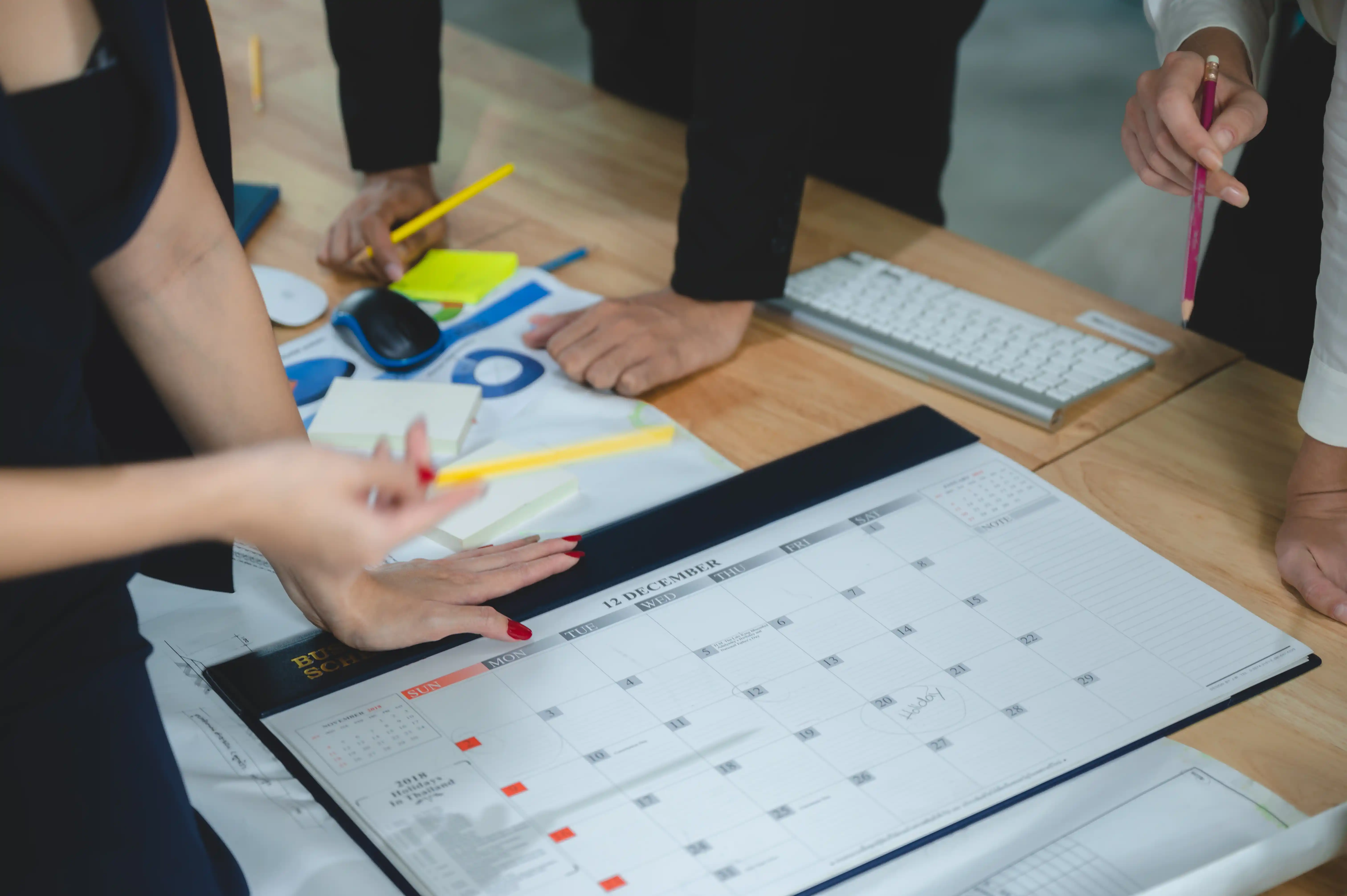 Dynamics Monk illustrates a four-week Dynamics 365 change calendar template for organized release planning, team coordination, and business updates.
